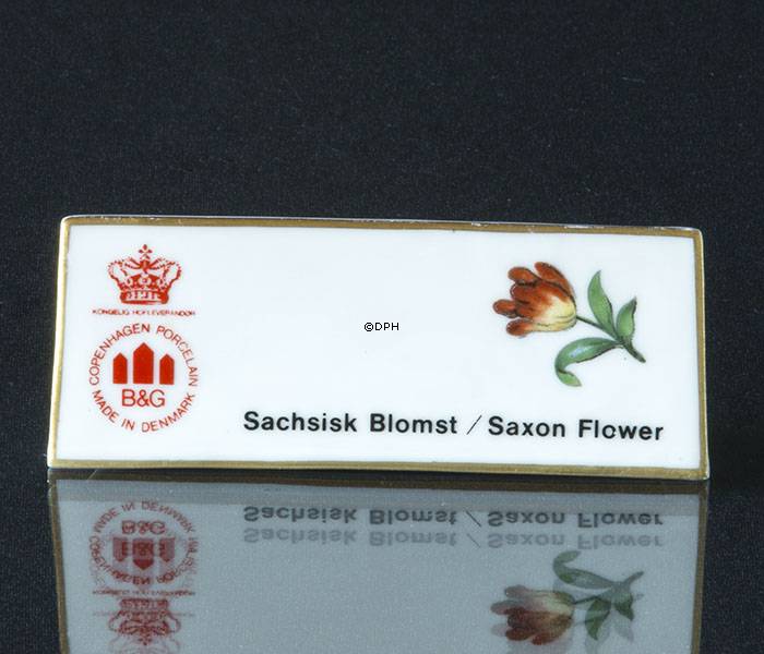 Bing & Grøndahl skilt, Sachsisk blomst