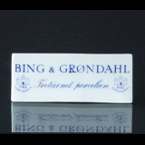 Bing & Gröndahl Schild,  Dreitürminges Porzellan