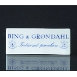 Bing & Gröndahl Schild,  Dreitürminges Porzellan