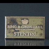 Bing & Gröndahl Schild,  Steinzeug