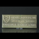 Michael Andersen & Sohn Bornholm Keramik Schild