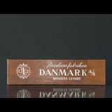 Die Porzellanfabrik Danmark A/S Kongens Lyngby Schild in Holz