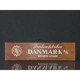 Die Porzellanfabrik Danmark A/S Kongens Lyngby Schild in Holz