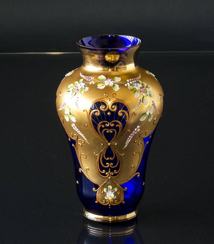 Bømisk Glas vase, vintage