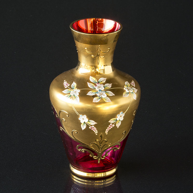 Bømisk Glas vase, vintage