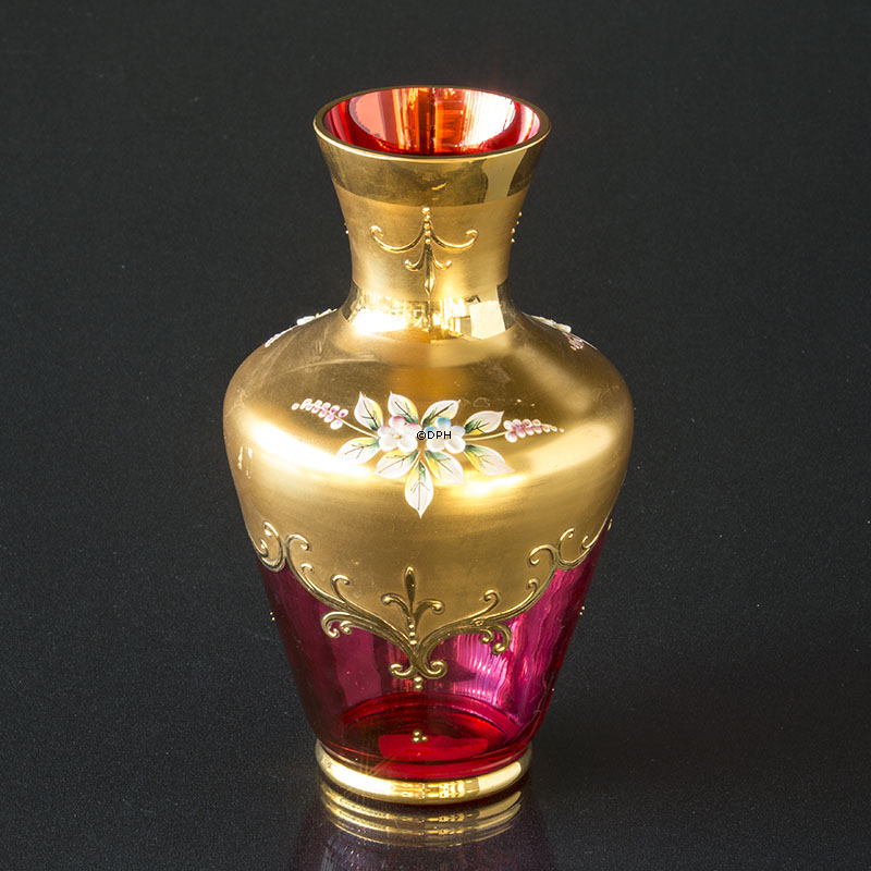 Bømisk Glas vase, vintage