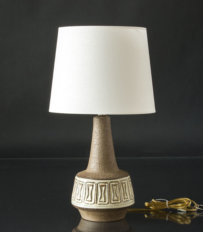 Rund cylinderformet lampeskærm 22 cm i højden, off white hørstof