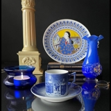Holmegaard / Royal Copenhagen glass bowl, blue