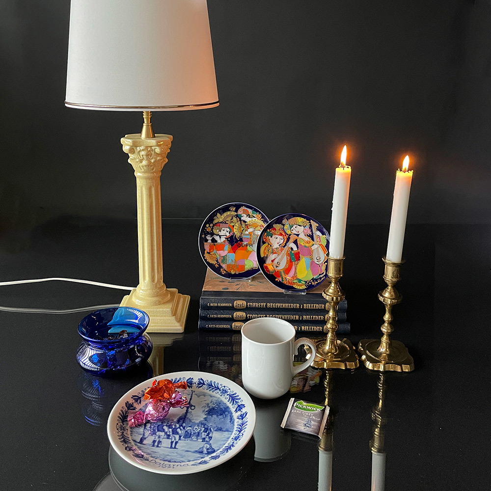 Holmegaard/Royal Copenhagen glas skål, blå