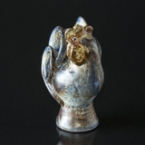 Viggo Kyhn Hahnfigur blau/braune Keramik