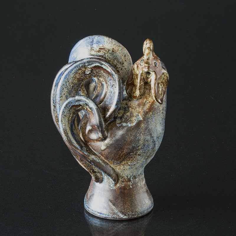 Viggo Kyhn Hane figur blå/brun keramik