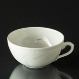 Hvid kop/skål (UDEN UNDERKOP)  med skelmønster som Mågestel (Hvid Elegance)  473 (108)  Bing & Grøndahl