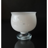 Holmegaard Art Glas, Große Vase/Kelch/Kräutertopf Opal/klar