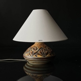 Round lampshade low model height 17 cm, white chintz material, (for Holmegaard small Napoli lamp no. 4363311) Ø40mm socket