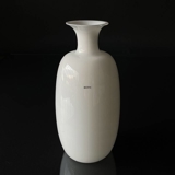 Weiße Vase (ähnlich der Melody-Vase, aber ohne Dekoration), Holmegaard-Glas