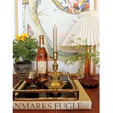 Spiritus/ cognac glas med guldkant, gamle, sæt af 15 stk.