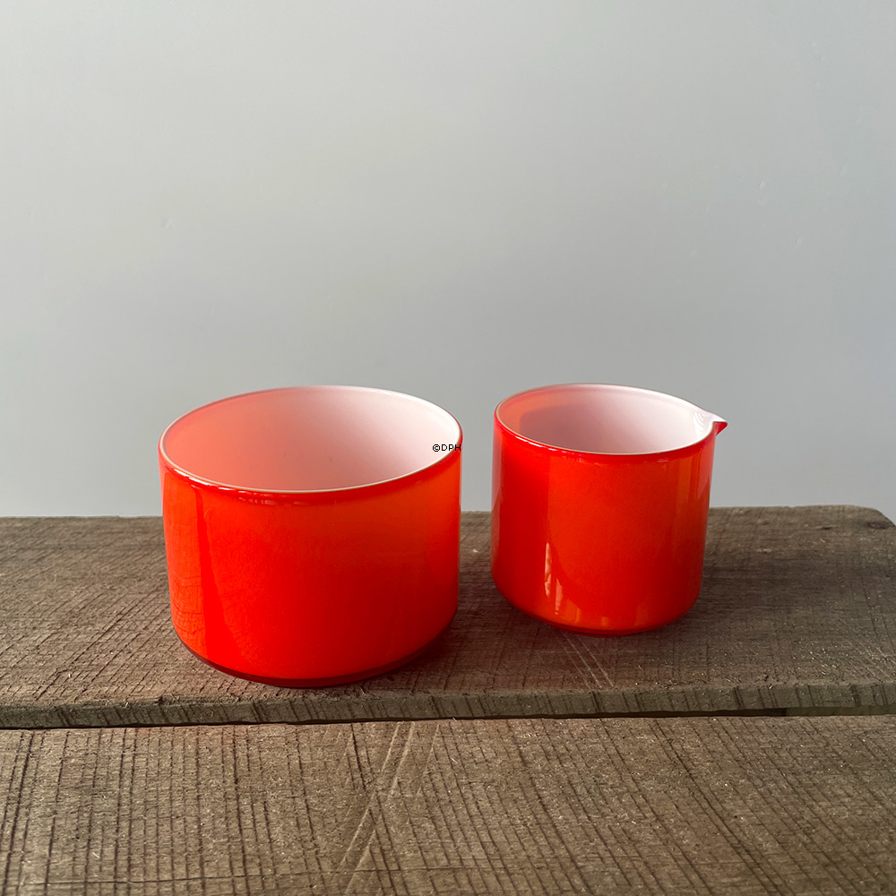 Holmegaard Orange Palet sukkerskål Design Michael Bang