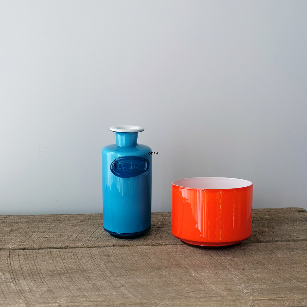 Holmegaard Orange Palet sukkerskål Design Michael Bang