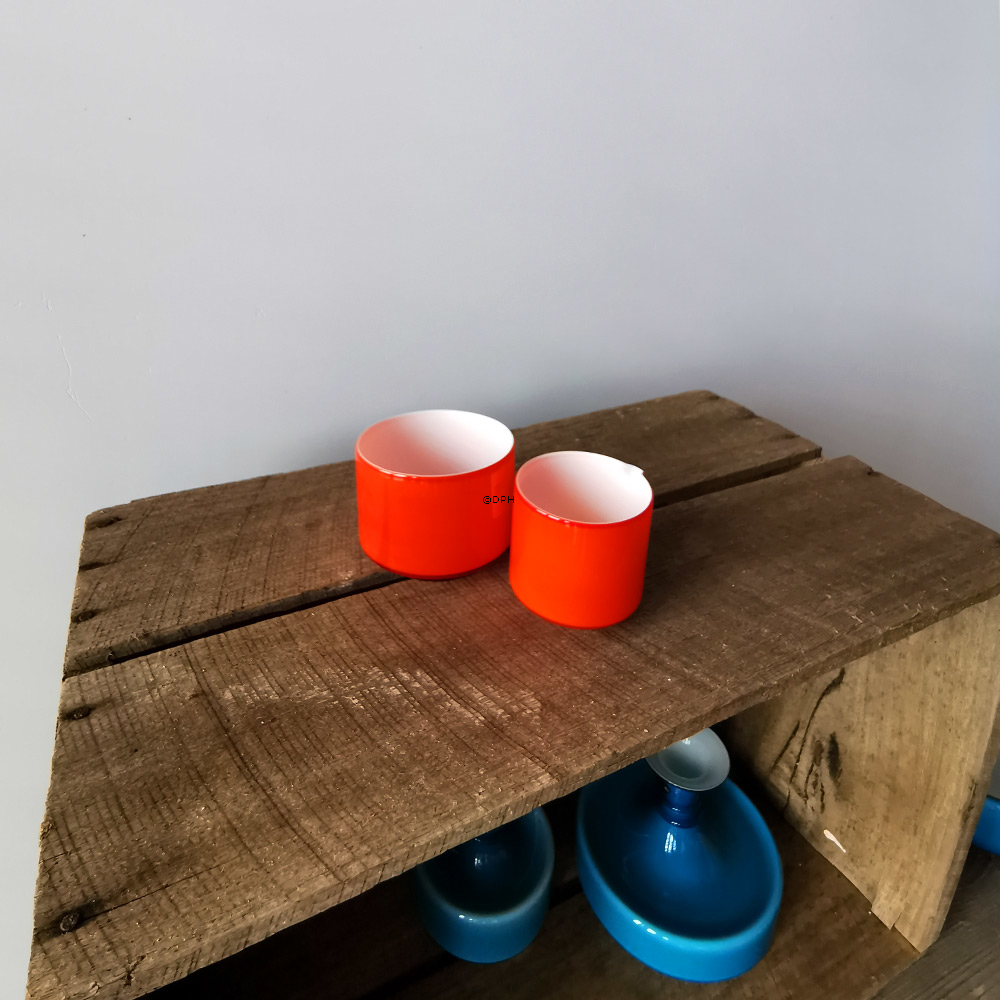 Holmegaard Orange Palet sukkerskål Design Michael Bang