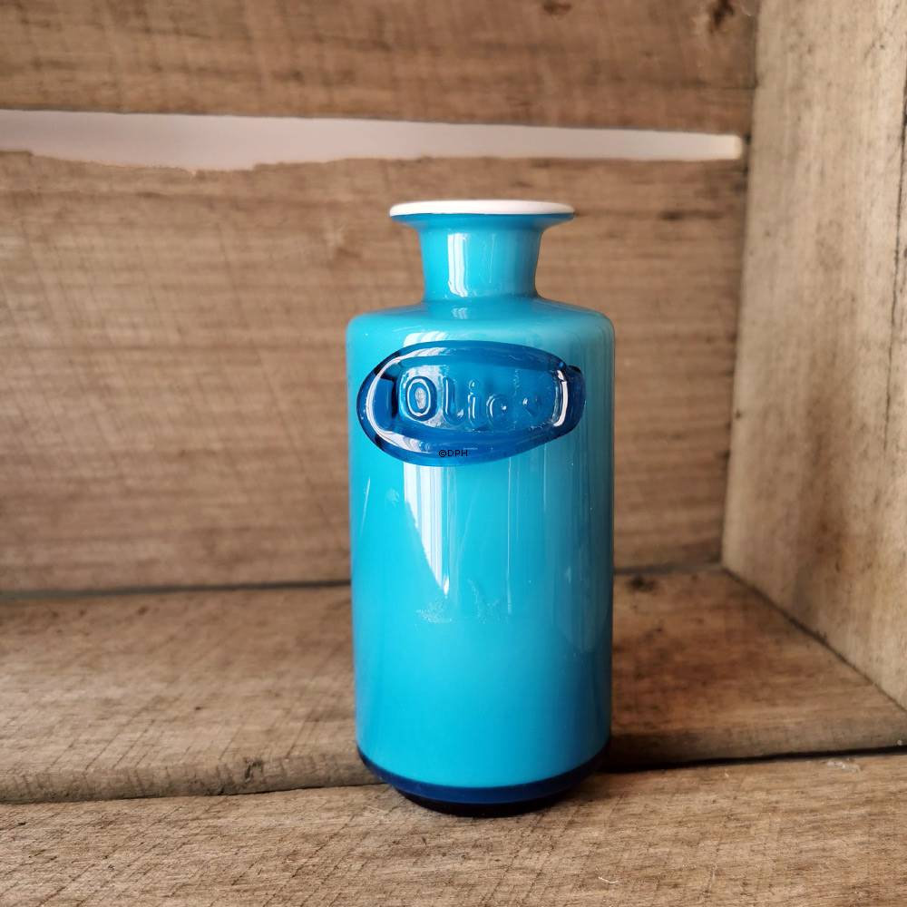 Holmegaard Blå Palet Olieflaske uden prop Design Michael Bang