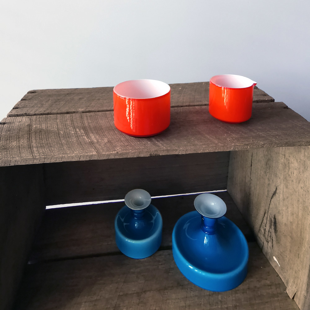 Holmegaard Blå Palet lysestage Design Michael Bang