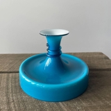 Holmegaard Blue Palette candlestick witout bottom Design Michael Bang