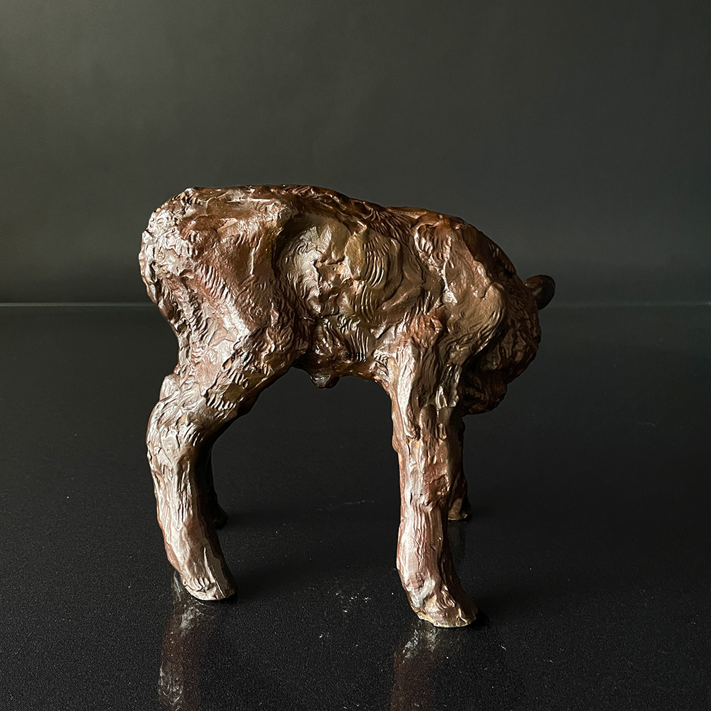 Just Andersen Figur, Stående kalv nr. 2405 af Gudrun Lauesen, Diskometal