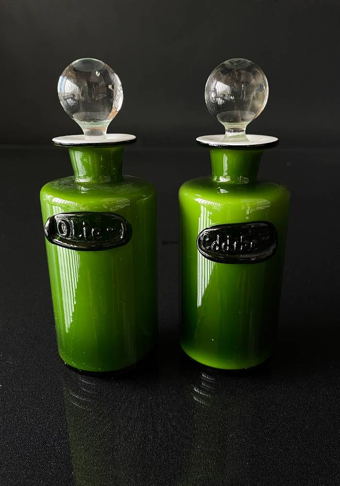 Holmegaard Grøn Palet olie/edike sæt Design Michael Bang