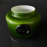 Holmegaard Green Palette storage jar with text "Ost" (Cheese) without lid Design Michael Bangg