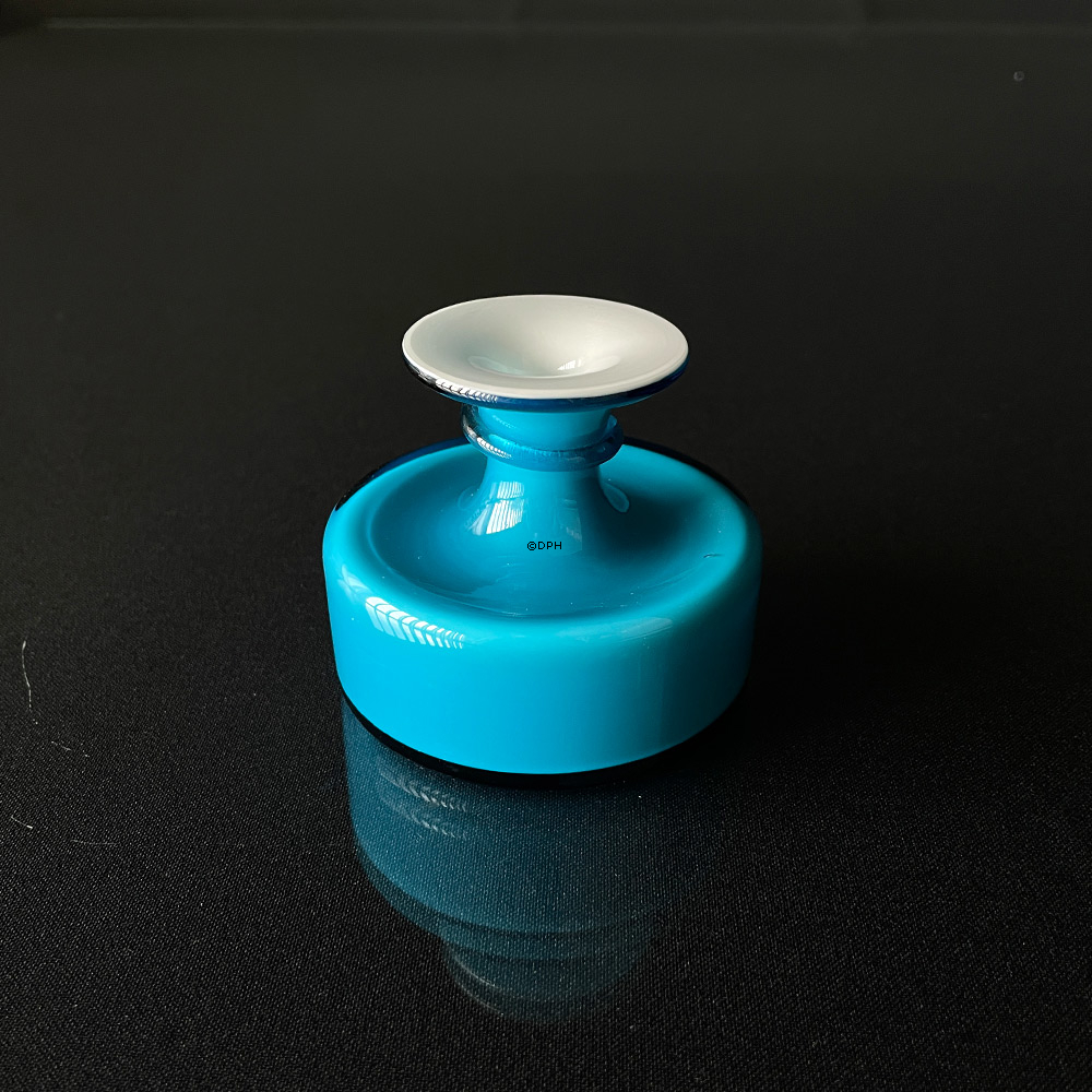 Holmegaard Blå Palet lysestage (til juletræslys) Design Michael Bang