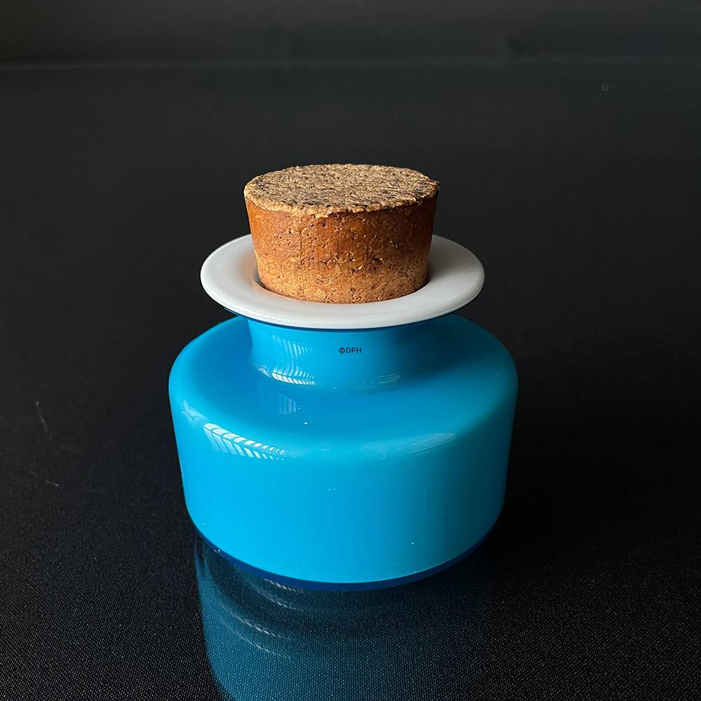 Holmegaard Blå Palet krydderiglas uden tekst Design Michael Bang