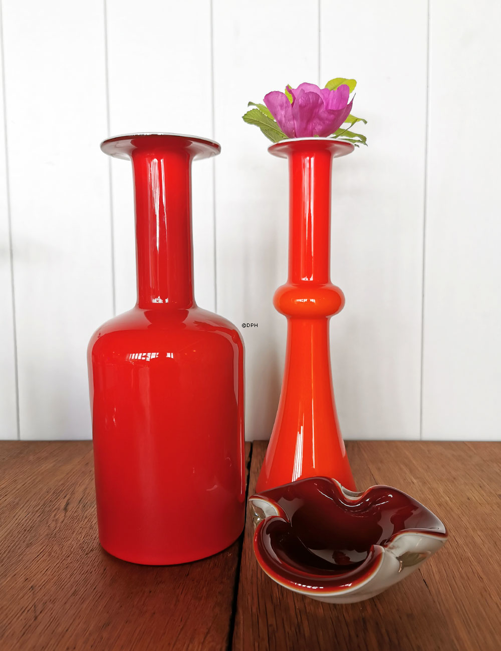 Holmegaard Rød Palet vase Design Michael Bang