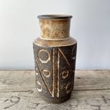 Løvemose Keramik vase med mønster