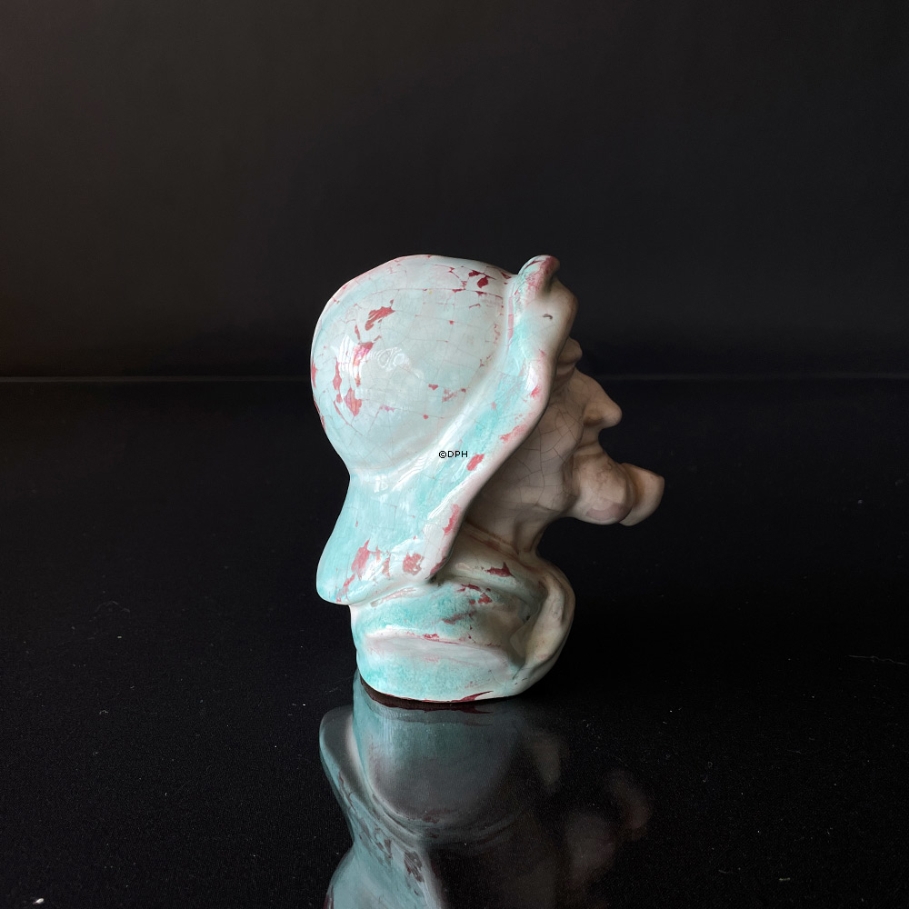 Buste af fisker, keramik, Michael Andersen & Søn nr. 3934-2