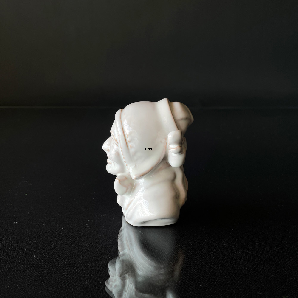 Buste af fiskerkone, LILLE,  keramik, Michael Andersen & Søn nr. 3935-1