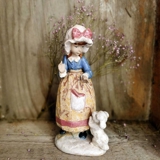 Artistica Levantina figur af pige med hund