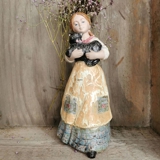 Artistica Levantina figur af pige med kat