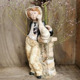 Artistica Levantina figur af dreng med kat