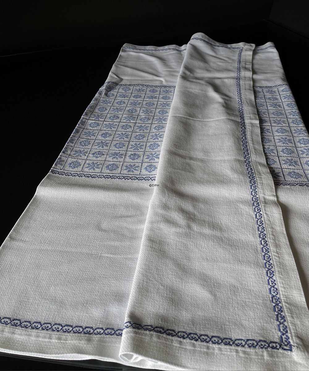 Håndbroderet dug Vintage 220 x100cm Smuk gammel dug (Uden pletter)