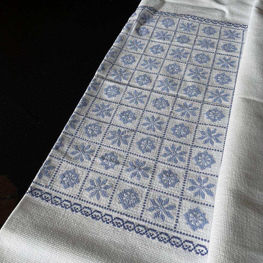 Håndbroderet dug Vintage 220 x100cm Smuk gammel dug (Uden pletter)