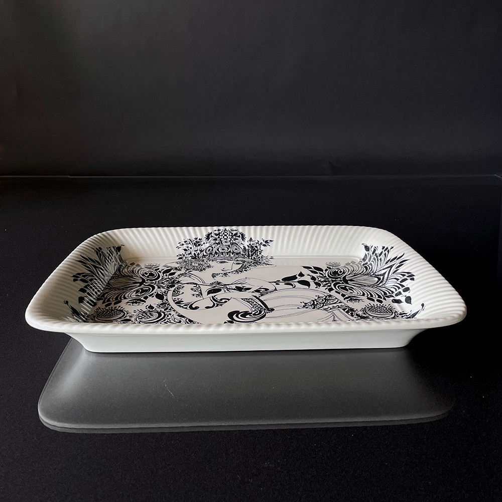 Bjørn Wiinblad Stort firkantet fad/væg dekoration 42x32 cm. nr. 3504