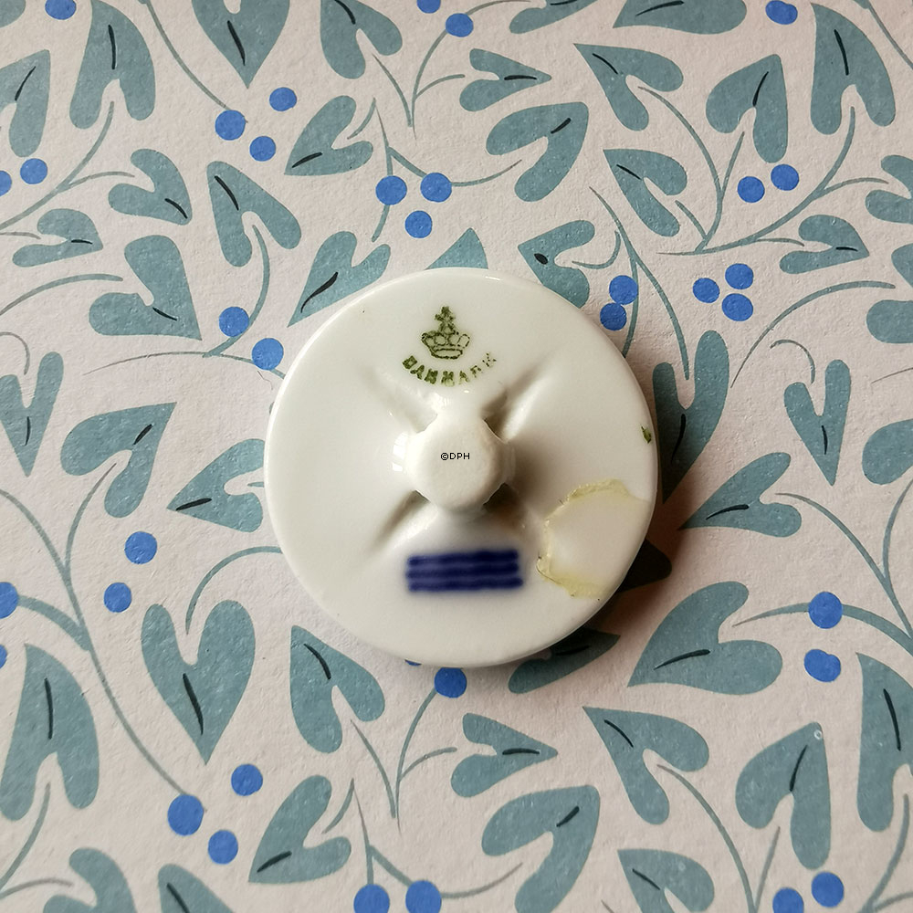 Royal Copenhagen porcelæns knap, Gul blomst
