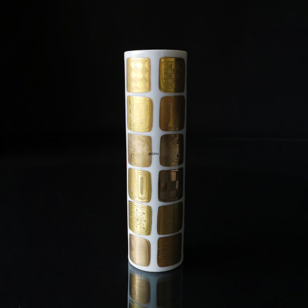 Rosenthal Bjørn Wiinblad vase, Quatre Couleurs, Dekoreret i guld