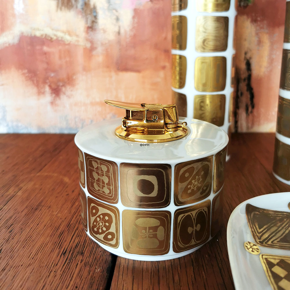 Rosenthal Bjørn Wiinblad lighter nr. 2277, Quatre Couleurs, Dekoreret i guld