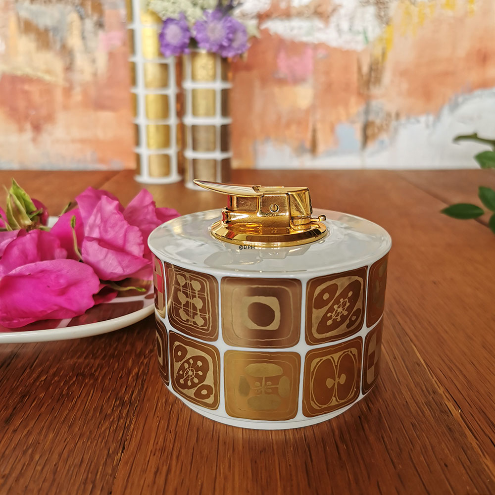 Rosenthal Bjørn Wiinblad lighter nr. 2277, Quatre Couleurs, Dekoreret i guld