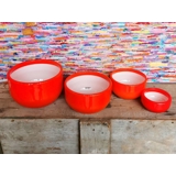 Holmegaard Red Palette Bowl, medium, Design Michael Bang