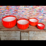 Holmegaard Red Palette Bowl, large, Design Michael Bang