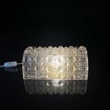 Carl Fagerlund and Lyfa wall lamp from 1960. (2.3 kilograms of clear bubble glass). Model Venus. (set of 2 pcs.