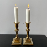 Old brass candle sticks, 15cm. 2 pce.