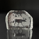 Mats Jonasson Wildlife glass sculpture of a reindeer